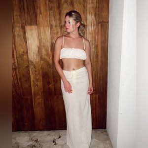 Indigo octopus- top and skirt set